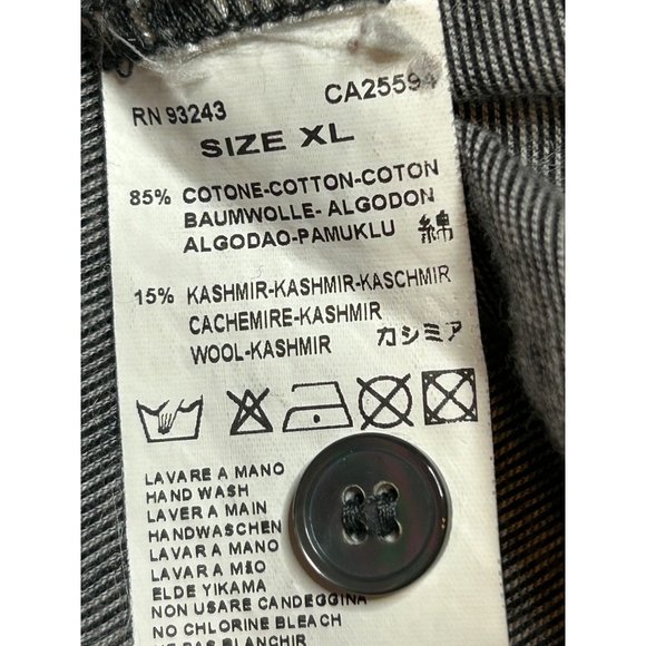 Diesel Men's Gray 1/4 Zip Cotton and Cachemire Size XL - Picture 8 of 9